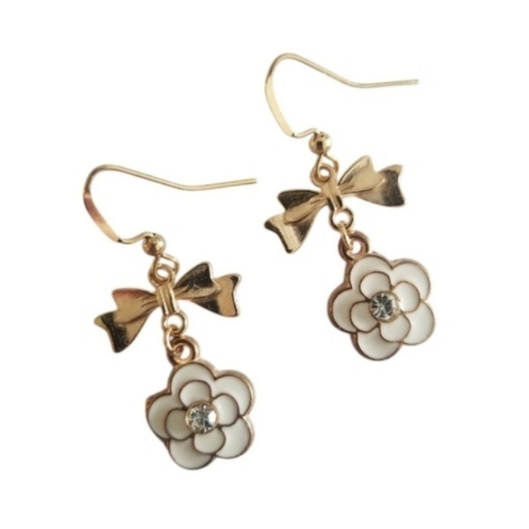 Handcrafted Flower Earrings - Picture 2 of 4
